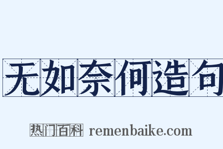 无如奈何造句是什么意思的图片